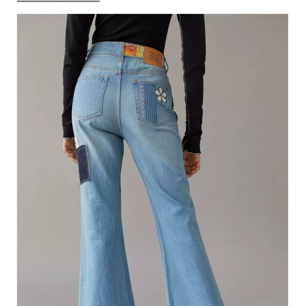 NWT. BDG high wasted flared jeans "indigo craft"  womens sz 29 And Size 27 - Picture 2 of 5